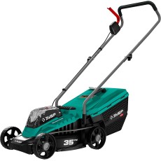 ЗУБР 20 В, 350 мм, 1 АКБ LMS (4 Ач), газонокосилка аккумуляторная бесщеточная (ГКЛ-2035-41)