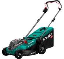 ЗУБР 40 В (2x20В), 400 мм, 2 АКБ LMS (4 Ач), газонокосилка аккумуляторная бесщеточная (ГКЛ-4040-42)