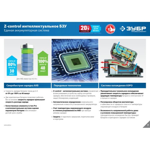 ЗУБР Т7, 20 В, 180 мм, без АКБ, бесщеточная пила сабельная, Профессионал (SPB-180)