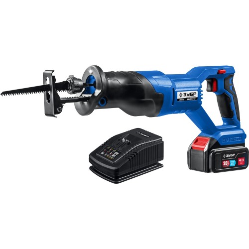 ЗУБР Т7, 20 В, 180 мм, 1 АКБ (4 А·ч), бесщеточная пила сабельная, Профессионал (SPB-180-41)