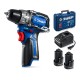 ЗУБР КОМПАКТ #3, 12 В, 45 Н·м, 2 АКБ тип Т7 (2 А·ч), дрель-шуруповерт, BRUSHLESS, кейс, Профессионал (DB-121-22)