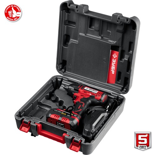 ЗУБР С1-18, 18 В, 250 Н·м, 1 АКБ (4 А·ч), гайковерт ударный, кейс (ГУЛ-255-41)