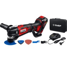 ЗУБР C1-18, 18 В, OQIS, АКБ (2 А·ч), реноватор, сумка, набор насадок (МФИ-18-21)