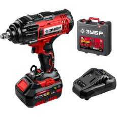 ЗУБР С1-18, 18 В, 400 Н·м, 1 АКБ (4 А·ч), гайковерт ударный, кейс (ГУЛ-410-41)