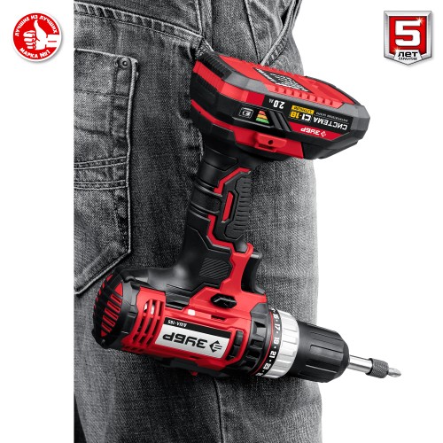 ЗУБР С1-18, 18 В, 40 Н·м, без АКБ, дрель-шуруповерт (ДШЛ-185)