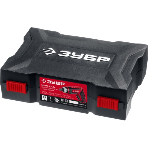 ЗУБР ViX-T 3.6 В, аккумуляторная отвертка-трансформер, кейс, 10 бит (ЗО-ЕМ-3.6 Ли)