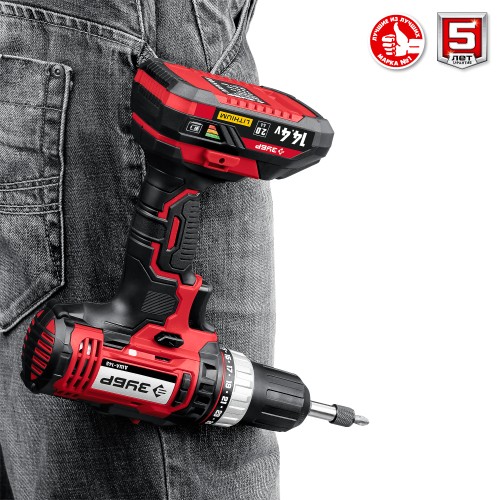 ЗУБР С1, 14.4 В, 35 Н·м, 1 АКБ (2 А·ч), дрель-шуруповерт, кейс (ДШЛ-145-21)