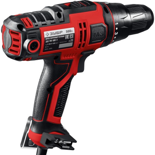 ЗУБР 500 Вт, 45 Н·м, сетевая дрель-шуруповерт (ДШ-М3-500-2)
