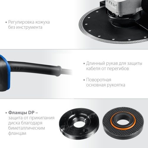 ЗУБР 2000 Вт, d230 мм, УШМ, Профессионал (УШМ-П230-2000 П)