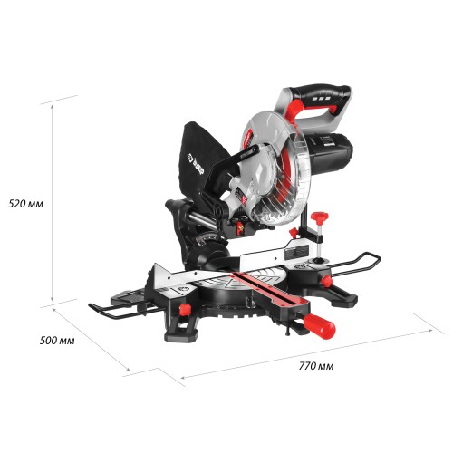 ЗУБР ЗПТ-210-1600 ПЛ пила торцовочная с протяжкой, d 210 х 30 мм, 1600 Вт