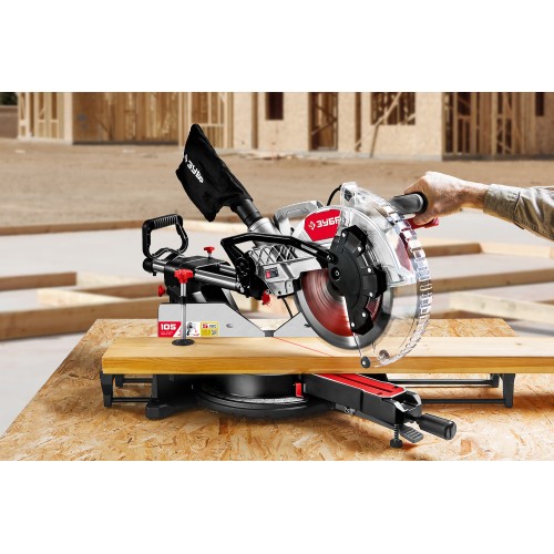 ЗУБР ЗПТ-305-1800 ПЛ пила торцовочная с протяжкой, d 305 х 30 мм, 1800 Вт