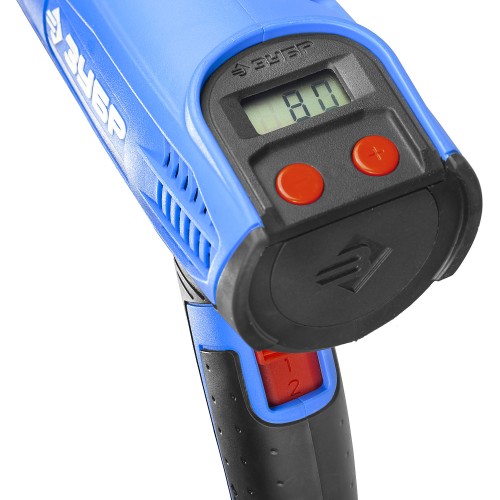 ЗУБР 2000 Вт, технический фен, дисплей, кейс, Профессионал (ФТ-П2000 М2ДК)