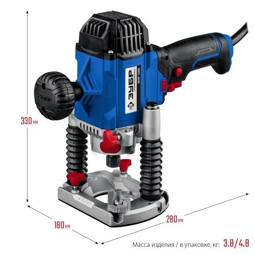 ЗУБР 1200 Вт, 50 мм, универсальный фрезер, Профессионал (ФПР-1200)