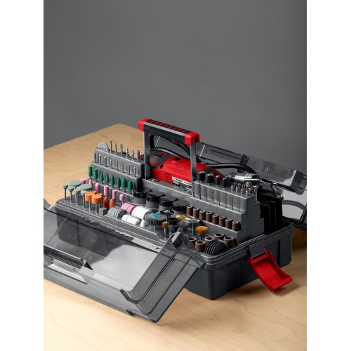 ЗУБР 245 предметов, 160 Вт, набор мини-насадок с гравером (ЗГ-160-H245)