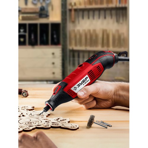 ЗУБР 245 предметов, 160 Вт, набор мини-насадок с гравером (ЗГ-160-H245)