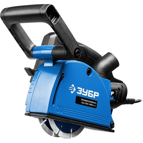 ЗУБР d 125 мм, 1400 Вт, 30 мм, штроборез (бороздодел), кейс, Профессионал (ЗШ-П30-1400 ПСТК)