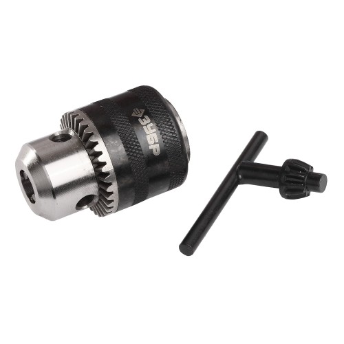 ЗУБР 10 мм, 1/2″, ударный сверлильный патрон с ключом для дрели, Профессионал (2908-10-1/2)