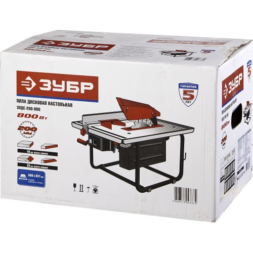 ЗУБР d 200 мм, 800 Вт, настольный распиловочный станок (ЗПДС-200-800)