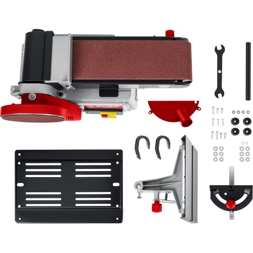 ЗУБР d 150 мм, 100 х 914 мм лента, 500 Вт, тарельчато - ленточный шлифовальный станок (ЗШС-500)