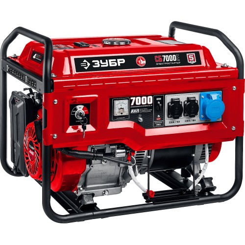 ЗУБР 7000 Вт, бензиновый генератор с электростартером (СБ-7000Е)