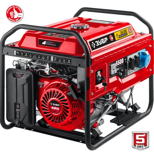 ЗУБР 5500 Вт, бензиновый генератор с автозапуском (СБА-5500)