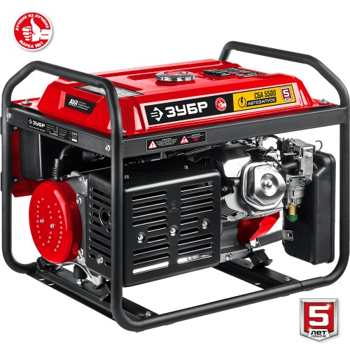 ЗУБР 5500 Вт, бензиновый генератор с автозапуском (СБА-5500)