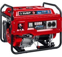 ЗУБР 5500 Вт, газовый генератор с электростартером (сжиженный газ / природный газ / бензин) (СГ-5500Е)