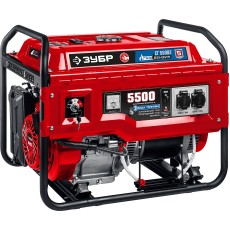 ЗУБР 5500 Вт, газовый генератор с электростартером (сжиженный газ / природный газ / бензин) (СГ-5500Е)