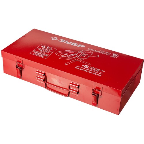 ЗУБР 800 Вт, паяльник для полипропиленовых труб, 6 насадок в комплекте (АСТ-800)