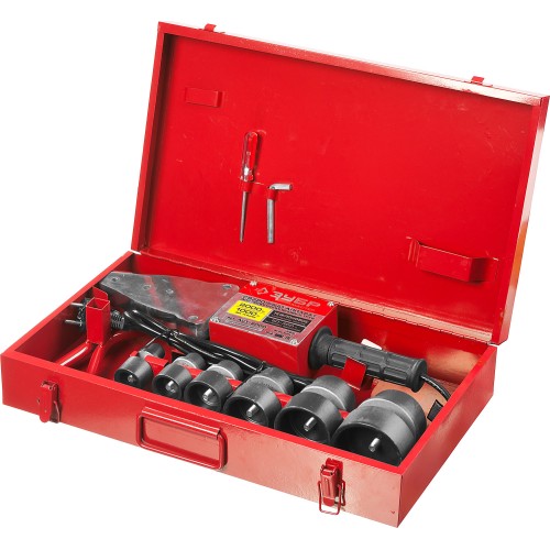 ЗУБР 2000 / 1000 Вт, паяльник для полипропиленовых труб, 6 насадок в комплекте (АСТ-2000)