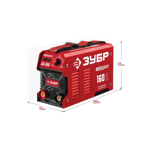 ЗУБР ММА, 160 А, RED MACHINE, сварочный аппарат инверторный, макс. электрод Ø 4.0 мм (СА-160)