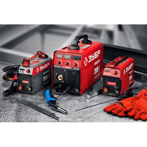 ЗУБР ММА, 250 А, RED MACHINE, сварочный аппарат инверторный, макс. электрод Ø 6.0 мм (СА-250)