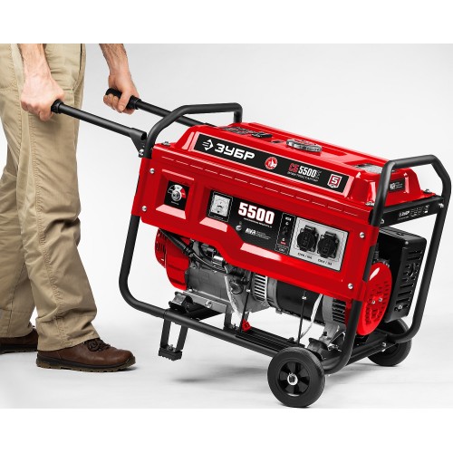 ЗУБР № 2 для генераторов мощностью свыше 4000 Вт, набор колес + рукоятка (НКР-2)