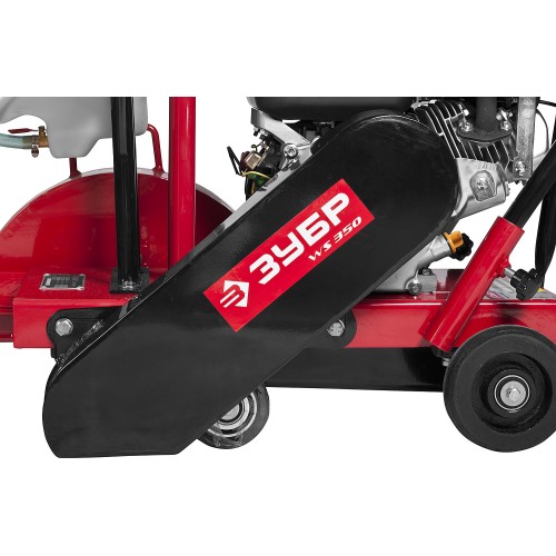 ЗУБР диск 350 мм, 115 мм макс. рез, бензиновый швонарезчик (резчик швов), Профессионал (ЗШБ-350)