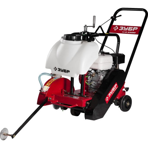 ЗУБР диск 350 мм, 115 мм макс. рез, бензиновый швонарезчик (резчик швов), Профессионал (ЗШБ-350 Х)