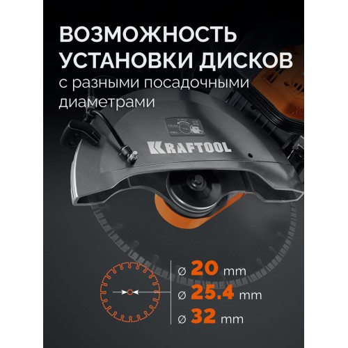 KRAFTOOL 4800 Вт, 400 мм, без диска, бензорез по бетону (бетонорез) (K970-16)