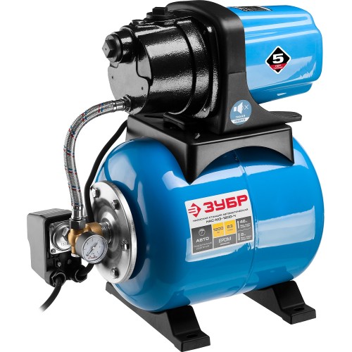 ЗУБР 1200 Вт, бак 20 л, автоматическая насосная станция, чугунный корпус (НАС-М3-1200-Ч)