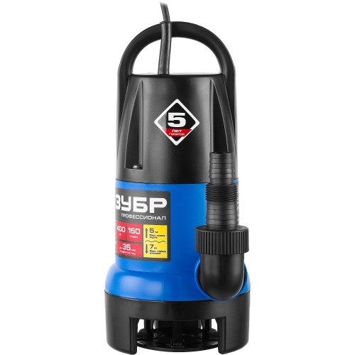ЗУБР АкваСенсор 400 Вт, дренажный насос для грязной воды, Профессионал (НПГ-Т7-400)