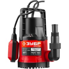 ЗУБР 400 Вт, дренажный насос с минимальным уровнем откачки (НПЧ-М1-400)