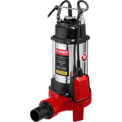 ЗУБР 1100 Вт, фекальный насос с режущим механизмом (НПФ-1100-Р)