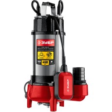 ЗУБР 450 Вт, фекальный насос с режущим механизмом (НПФ-450-Р)