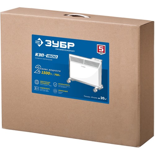 ЗУБР ПРО серия 1.5 кВт, электрический конвектор, Профессионал (КЭП-1500)