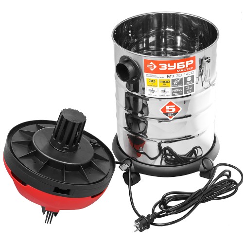 ЗУБР М3, 30 л, 1400 Вт, строительный пылесос (ПУ-30-1400 М3)