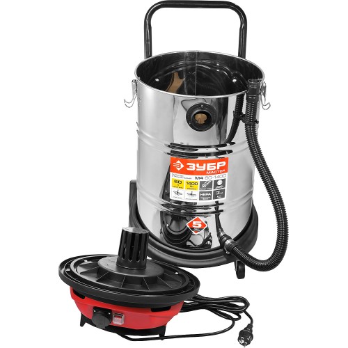ЗУБР М4, 60 л, 1400 Вт, строительный пылесос (ПУ-60-1400 М4)