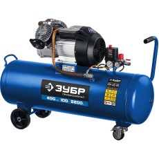 ЗУБР 400 л/мин, 100 л, 2200 Вт, масляный компрессор, Профессионал (КПМ-400-100)