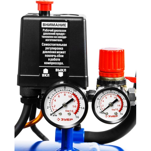 ЗУБР 440 л/мин, 100 л, 2200 Вт, ременной масляный компрессор, Профессионал (ЗКПМ-440-100-Р-2.2)