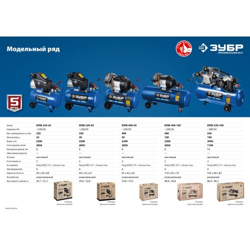 ЗУБР 530 л/мин, 100 л, 3000 Вт, ременной масляный компрессор, Профессионал (КПМ-530-100)