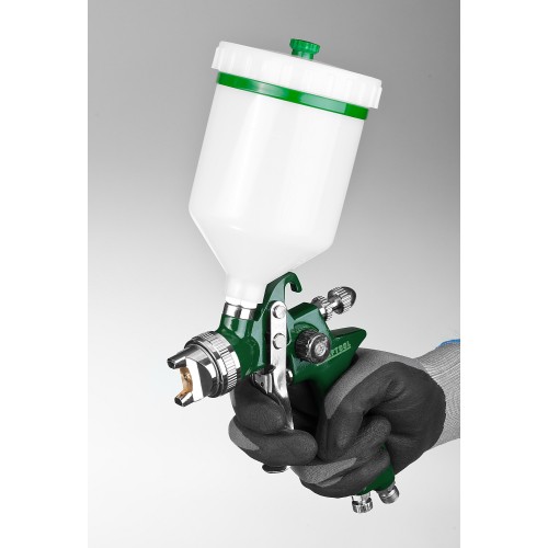 KRAFTOOL AirKraft, HVLP, 1.7 мм, пневматический краскопульт с верхним бачком (06522-1.7)