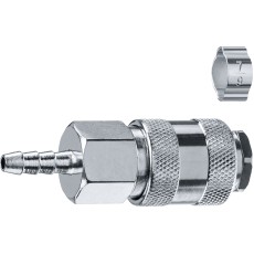 ЗУБР штуцер ″елочка″, 6 мм - рапид муфта, переходник с обжимным хомутом, Профессионал (64917-06)