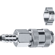 ЗУБР штуцер ″елочка″, 10 мм - рапид муфта, переходник с обжимным хомутом, Профессионал (64917-10)